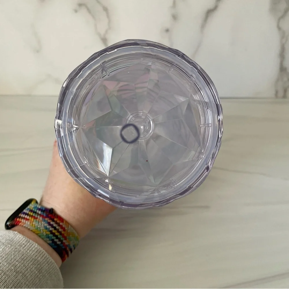 Starbucks 2023 Christmas Holiday Clear Diamond Prism Crystal Venti Tumbler- NWT